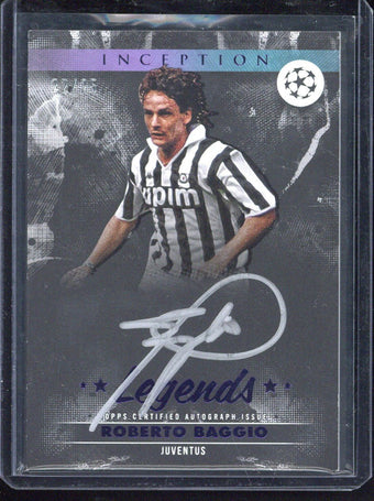compare product 2024-25 Topps Inception UCC Roberto Baggio Silver Signings Autograph /25