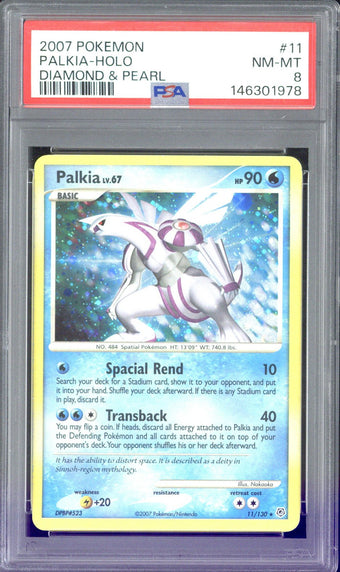 compare product 2007 Pokemon Palkia - Holo Diamond & Pearl #11 PSA 8