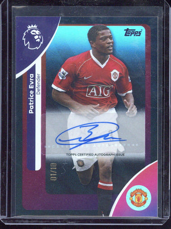compare product 2026 Topps Premier League Patrice Evra Autograph /10