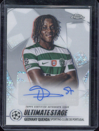 compare product 2025/26 Topps Chrome Geovany Quenda Ultimate Stage Autograph #USA-GQ