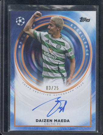 compare product 2025 Topps Chrome Daizen Maeda Marks of Excellence Autograph /25 #ME-DM1