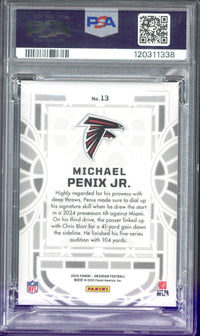 2024 Panini Obsidian Michael Penix Jr. Black Stained Glass #13 PSA 10