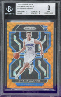 2021-22 Panini Prizm Franz Wagner RC Orange Wave /60 #310 BGS 9