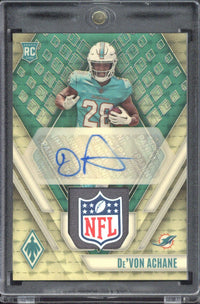 2023 Panini Phoenix De'Von Achane RC NFL Shield Autograph 1/1 #RAJ-DA