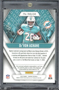 2023 Panini Phoenix De'Von Achane RC NFL Shield Autograph 1/1 #RAJ-DA