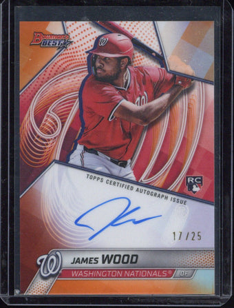 compare product 2025 Topps Bowman's Best James Wood RC Autograph /25