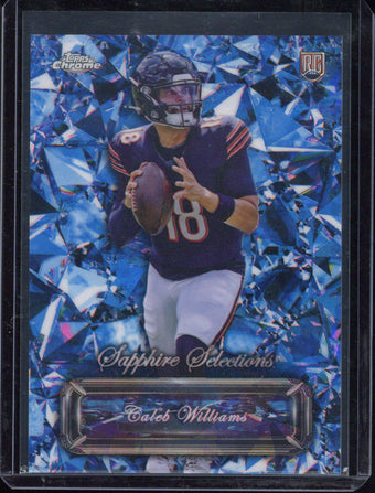 compare product 2024 Topps Chrome Sapphire Caleb Williams RC Sapphire Selections #SS-1