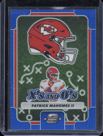 compare product 2024 Panini Contenders Optic Patrick Mahomes II /99 X's and O's #XO-PMS