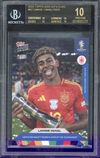 2024 Topps Now UEFA Euro Lamine Yamal #062 BGS 10 Black Label