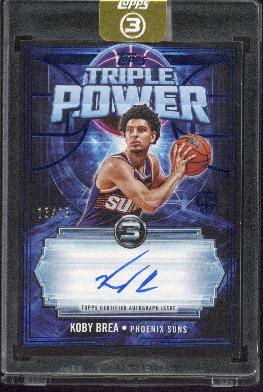 2025/26 Topps Three Koby Brea Phoenix Suns Autograph /15 #TP-KB