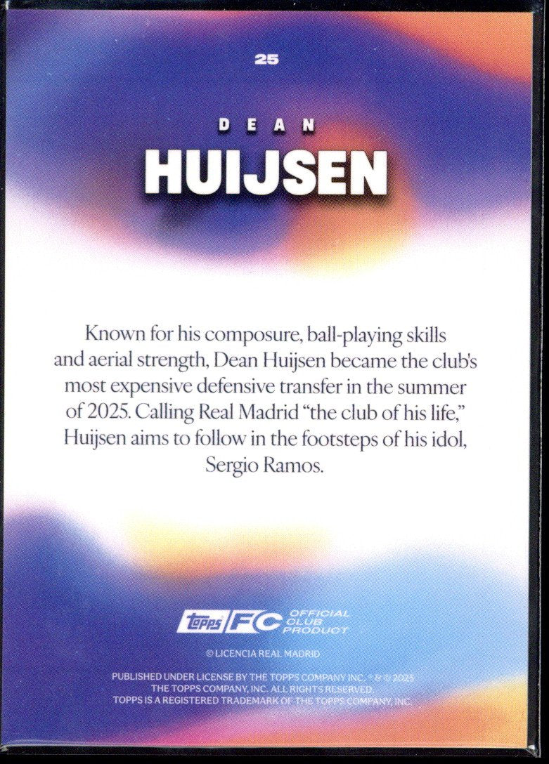 2025/26 Topps Los Blancos Dean Huijsen /75 #25