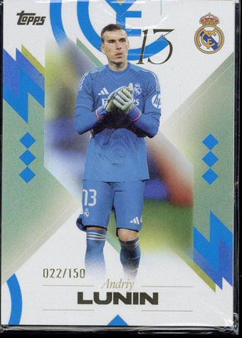 compare product 2025/26 Topps Los Blancos Andriy Lunin /150 #2