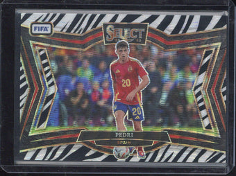compare product 2024-25 Panini Select Fifa Pedri Zebra #235