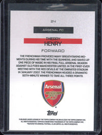 2025 Topps Team Set Arsenal FC Thierry Henry Bona Fide /25 #24