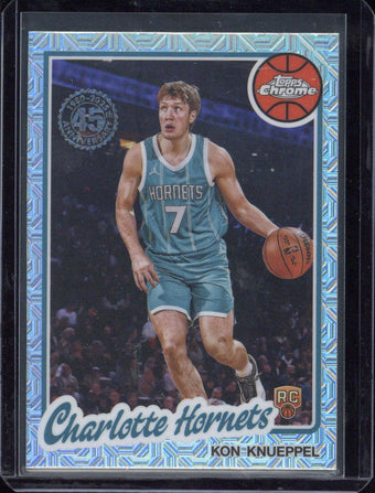 compare product 2025 Topps Chrome Kon Knueppel RC Mojo Refractor #TC-KK