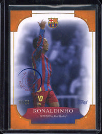 2025 Topps FC Barcelona 125th Anniversary Ronaldinho Forever Moments /25 FM-4
