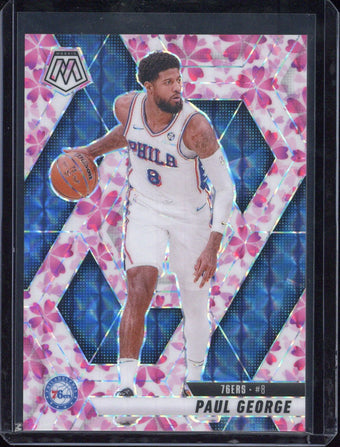compare product 2024-25 Panini Mosaic Basketball Paul George Cherry Blossom /20 #14
