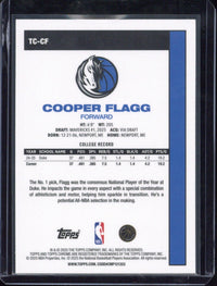 2025 Topps Chrome Cooper Flagg RC Mojo Refractor #TC-CF