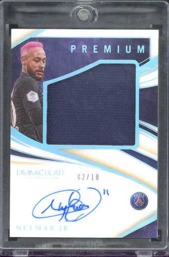 compare product 2020 Panini Immaculate Collection Soccer Neymar Jr Relic Autograph /10 #PR-NJR