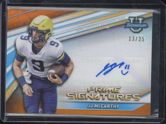 compare product 2022 Topps Bowman University Football Prime Signatures JJ McCarthy Autograph /25