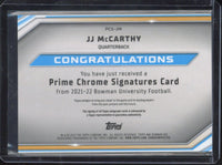 2022 Topps Bowman University Football Prime Signatures JJ McCarthy Autograph /25