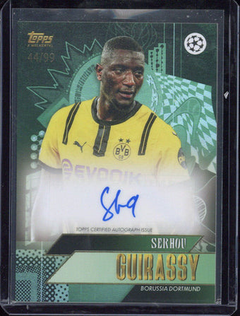 compare product 2024-25 Topps UCC Gold Serhou Guirassy Autograph /99