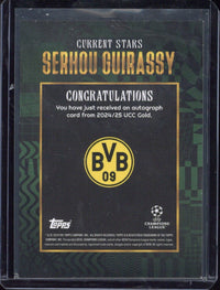 2024-25 Topps UCC Gold Serhou Guirassy Autograph /99