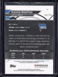 2023 Topps Finest Bundesliga Marco Richter Autograph /50 #14
