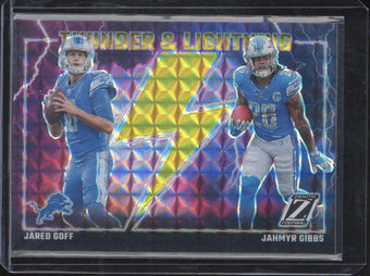 compare product 2023 Panini Zenith Football Jared Goff & Jahmyr Gibbs Duo /10 #8