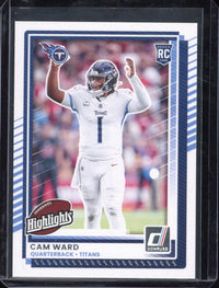2025 Panini Donruss Rookies & Highlights Football Cam Ward RC #DRH-89