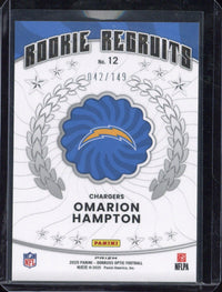 2025 Panini Donruss Optic Football Omarion Hampton RC /149 #12