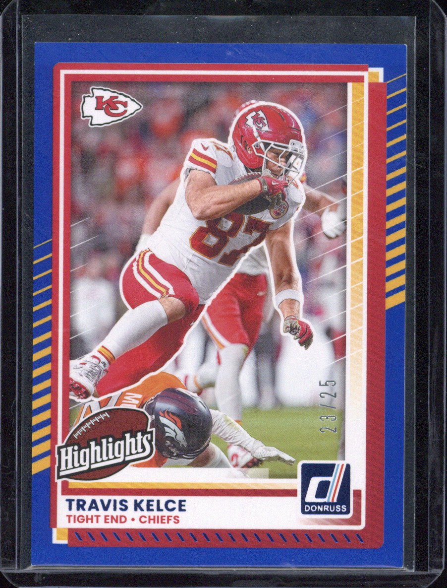 2025 Panini Donruss Rookies & Highlights Football Travis Kelce /25 #DRH-98