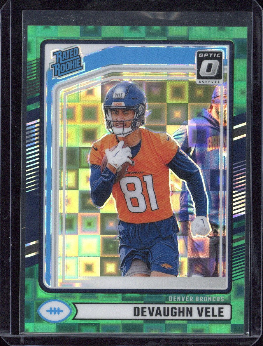 2024 Panini Donruss Football Devaughn Vele Rated Rookie /25 #395