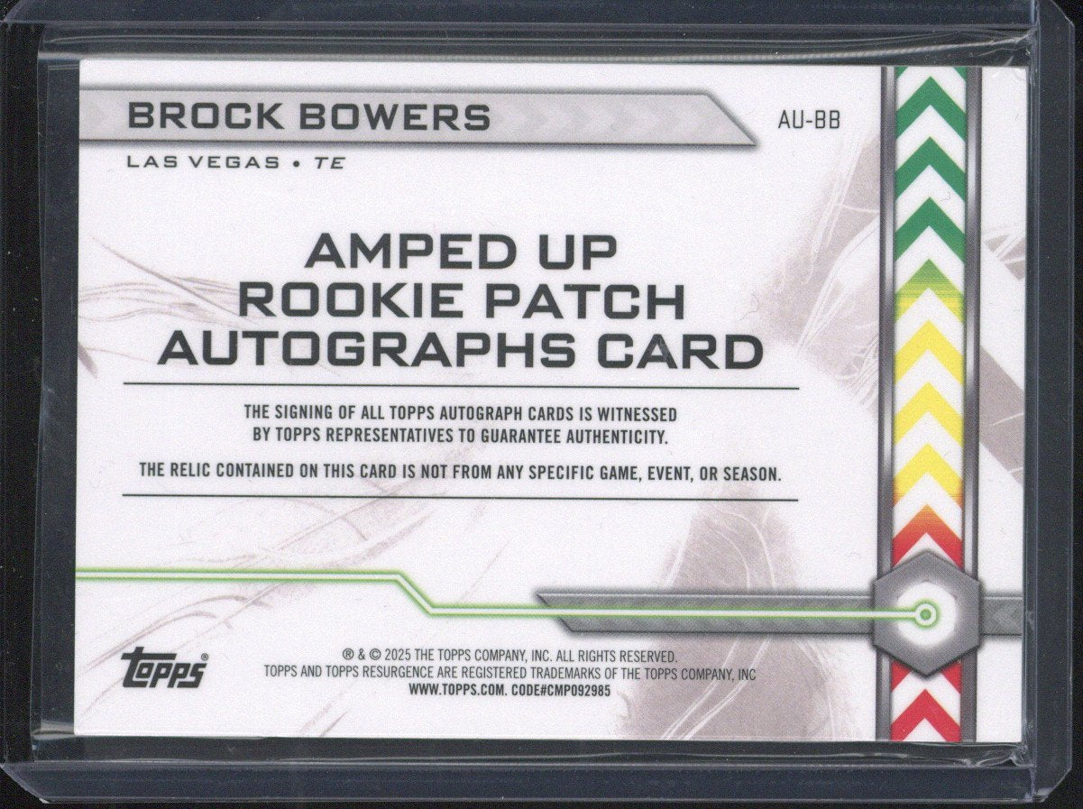 2025 Topps Amped Up Brock Bowers Autograph Relic #AU-BB