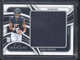 compare product 2024 Panini Immaculate Collection Football Rome Odunze RC Patch /10 #RJL-ROE