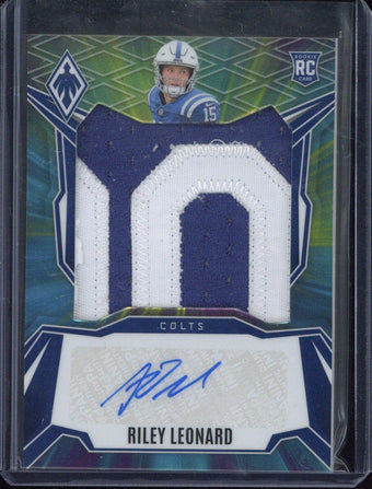 compare product 2025 Panini Phoenix Football Riley Leonard RC Patch Autograph /25 #RPS-RLD