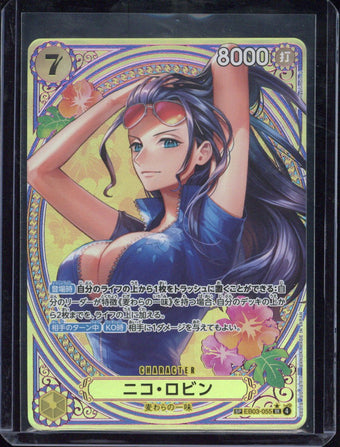 compare product 2025 One Piece JP Nico Robin #EB03-055 SR