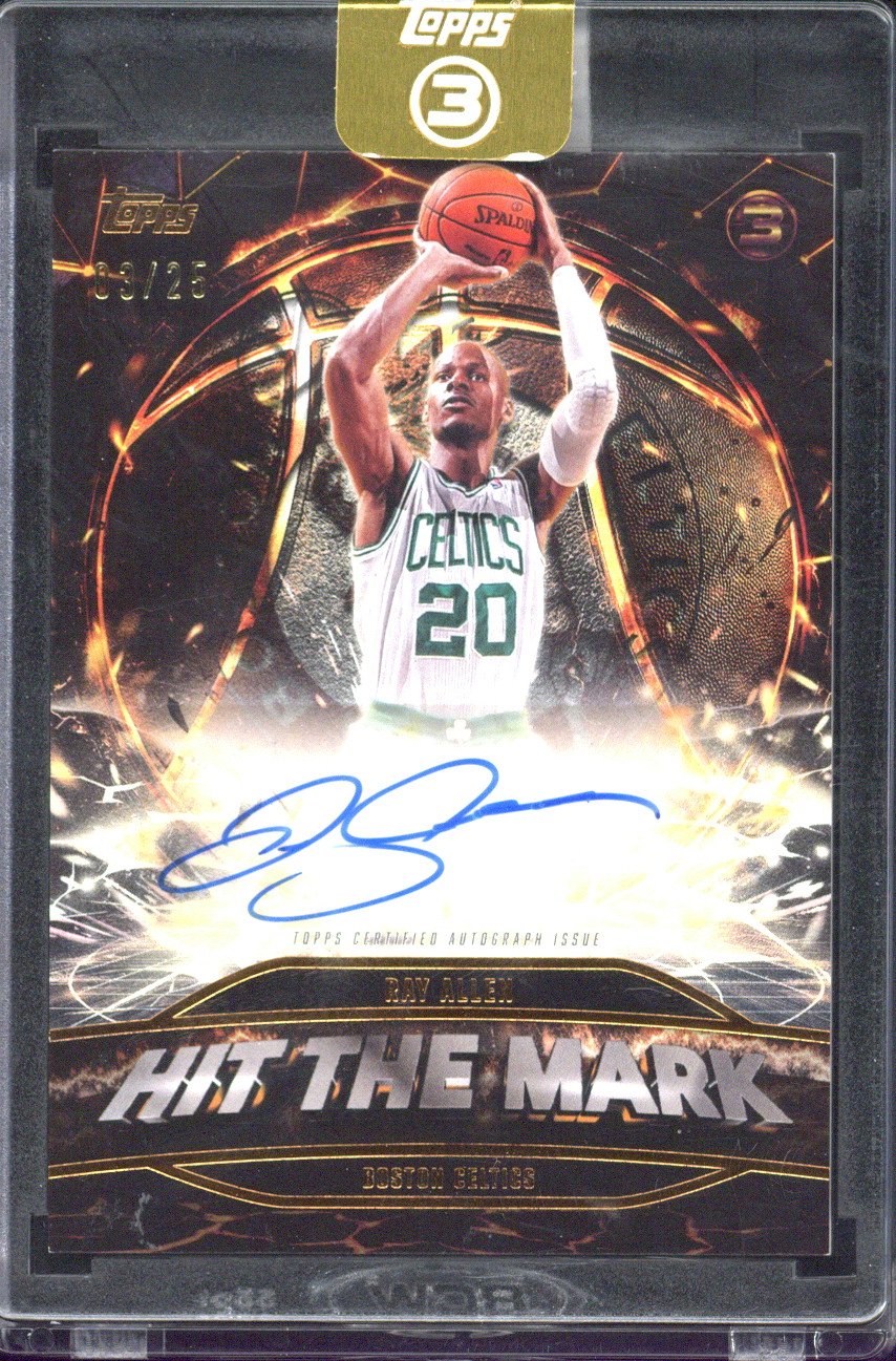 2025/26 Topps Three Ray Allen Boston Celtics Autograph /25 #HM-RA