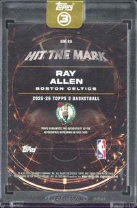 2025/26 Topps Three Ray Allen Boston Celtics Autograph /25 #HM-RA
