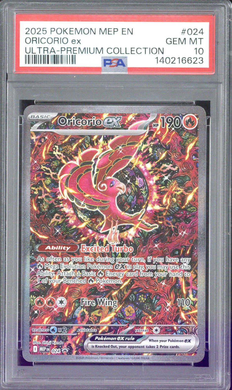 2025 Pokemon Ultra Premium Collection Oricorio EX #024 PSA 10