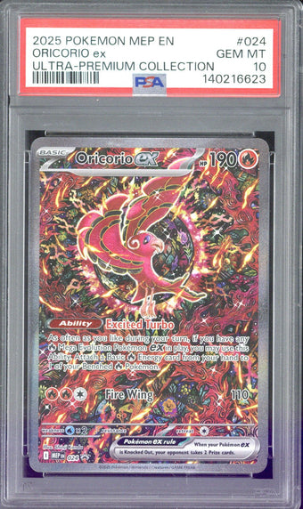 compare product 2025 Pokemon Ultra Premium Collection Oricorio EX #024 PSA 10