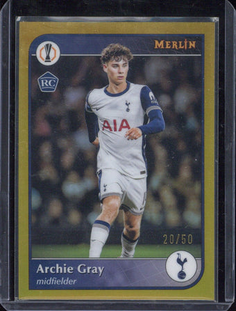 compare product 2025 Topps Merlin Archie Gray #65 /50