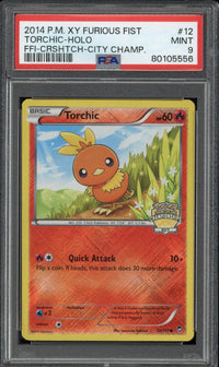 2014 Pokemon XY Furious Fist Torchic Holo #12 PSA 9