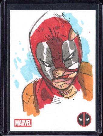 compare product 2025 Topps Deadpool Chrome Deadpool Sketch Card