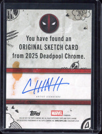 2025 Topps Deadpool Chrome Deadpool Sketch Card