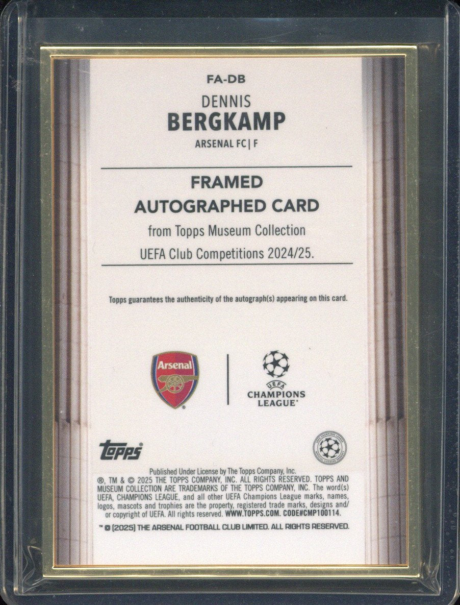 2024-25 Topps Museum UCC Dennis Bergkamp Framed Autograph /75 #FA-DB