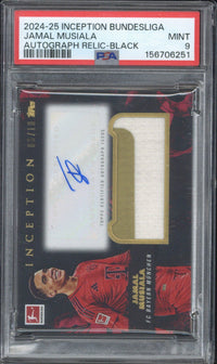 2024-25 Inception Bundesliga Jamal Musiala Autograph Relic-Black /10 PSA 9