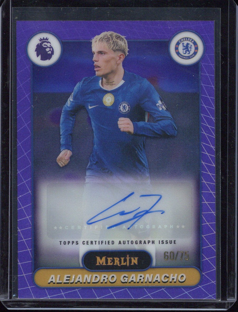 2026 Topps Premier League Merlin Alejandro Garnacho Autograph /75 #MV-AG