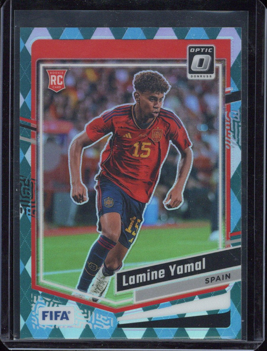 2023-24 Panini Donruss Optic Lamine Yamal RC Argyle #54
