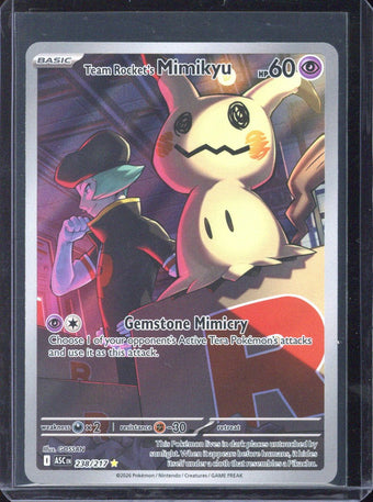 compare product 2026 Pokemon ASC EN Team Rocket's Mimikyu IR #238